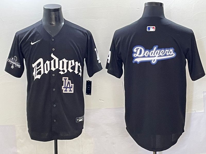 Men 2025 Los Angeles Dodgers Blank Black Seventh generation Joint Name Nike MLB Jersey style 32->los angeles dodgers->MLB Jersey